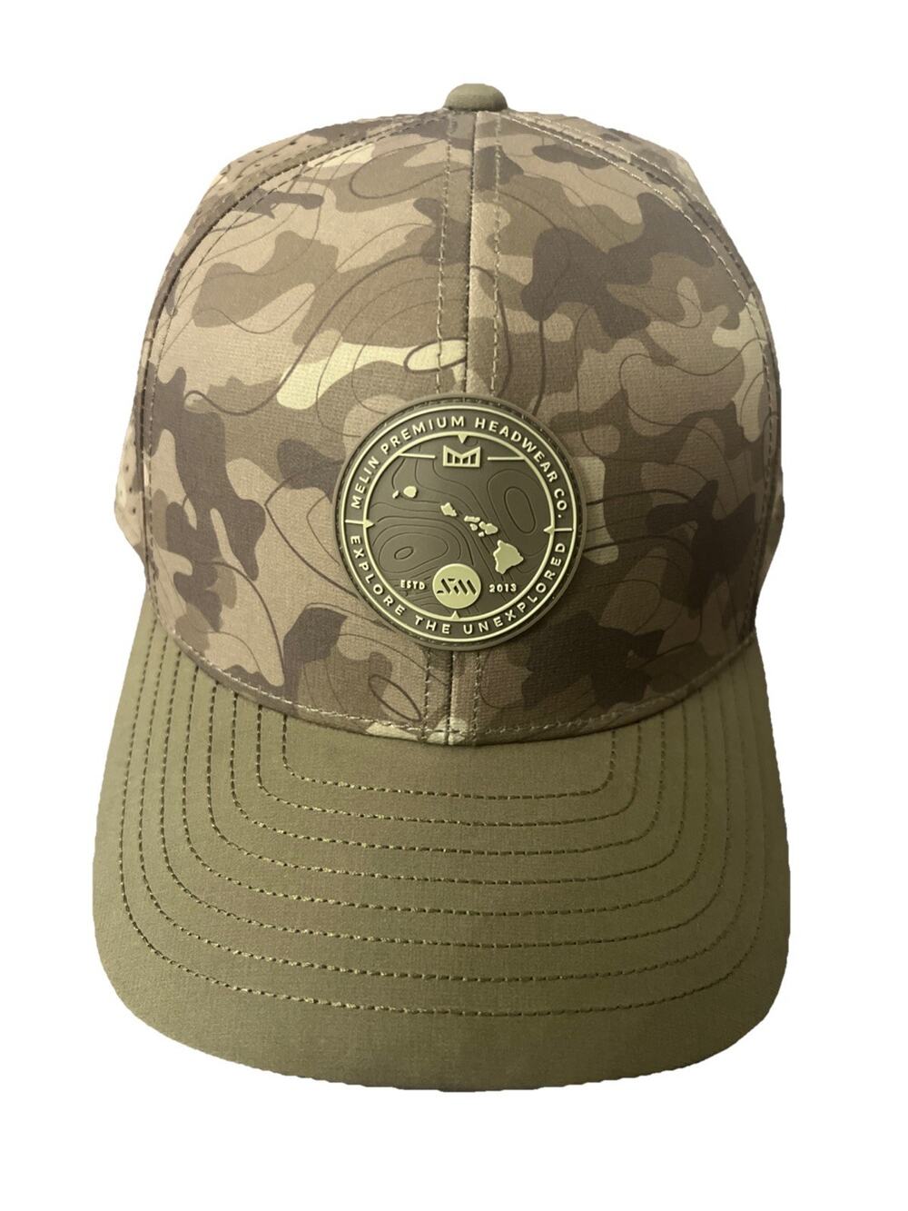 NWOT Melin Exclusive Mark Healey Compass Camo Surf Snapback Hat Size Small New